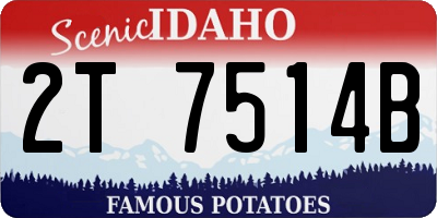 ID license plate 2T7514B