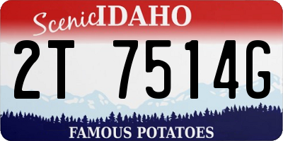 ID license plate 2T7514G