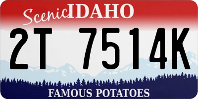 ID license plate 2T7514K