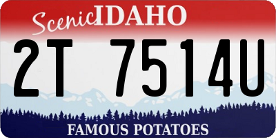 ID license plate 2T7514U