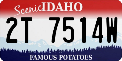 ID license plate 2T7514W