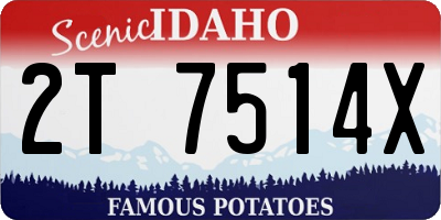 ID license plate 2T7514X