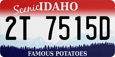 ID license plate 2T7515D