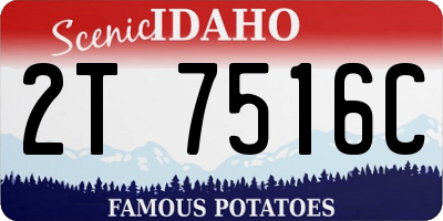 ID license plate 2T7516C