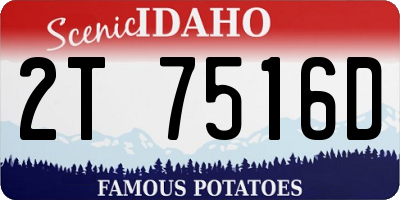 ID license plate 2T7516D