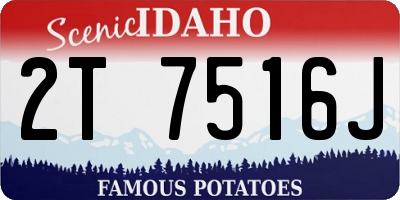 ID license plate 2T7516J