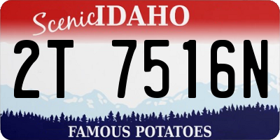 ID license plate 2T7516N
