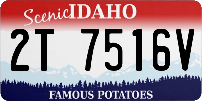 ID license plate 2T7516V