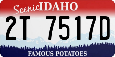 ID license plate 2T7517D