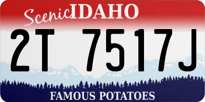 ID license plate 2T7517J