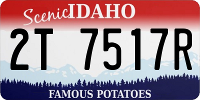 ID license plate 2T7517R