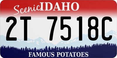 ID license plate 2T7518C