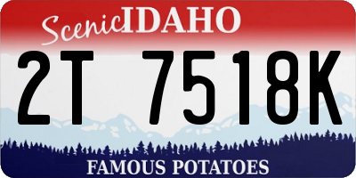 ID license plate 2T7518K