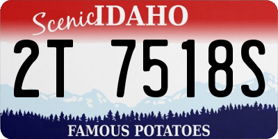 ID license plate 2T7518S