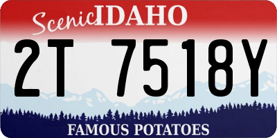 ID license plate 2T7518Y