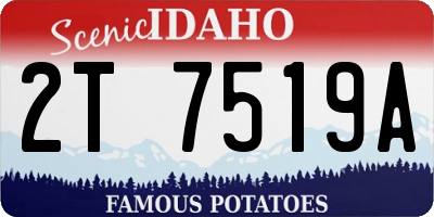 ID license plate 2T7519A