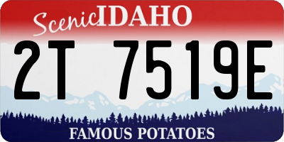 ID license plate 2T7519E