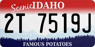 ID license plate 2T7519J