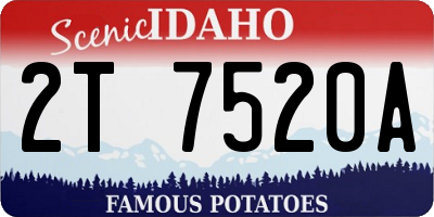 ID license plate 2T7520A