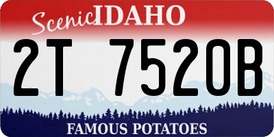 ID license plate 2T7520B
