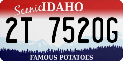 ID license plate 2T7520G