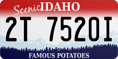 ID license plate 2T7520I