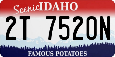 ID license plate 2T7520N
