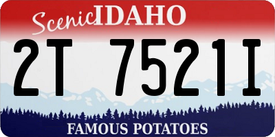 ID license plate 2T7521I
