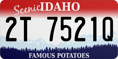 ID license plate 2T7521Q