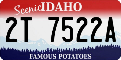 ID license plate 2T7522A