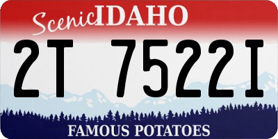 ID license plate 2T7522I