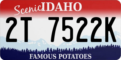 ID license plate 2T7522K