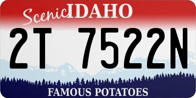 ID license plate 2T7522N
