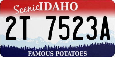 ID license plate 2T7523A