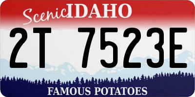 ID license plate 2T7523E