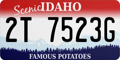 ID license plate 2T7523G