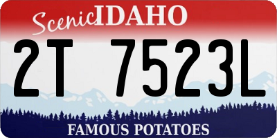 ID license plate 2T7523L