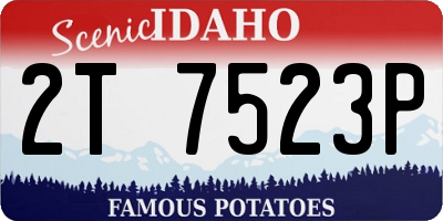 ID license plate 2T7523P