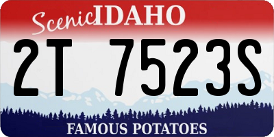ID license plate 2T7523S