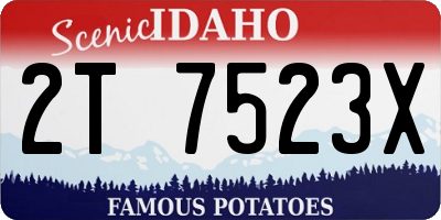 ID license plate 2T7523X