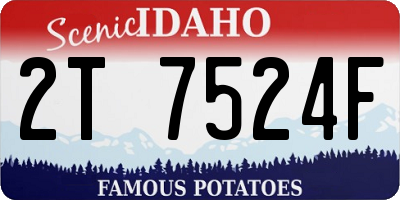ID license plate 2T7524F