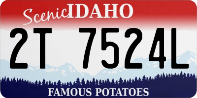 ID license plate 2T7524L