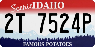 ID license plate 2T7524P