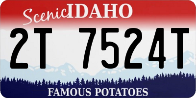 ID license plate 2T7524T