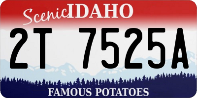 ID license plate 2T7525A