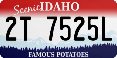 ID license plate 2T7525L