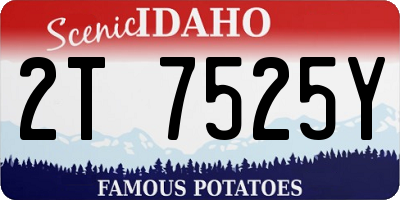 ID license plate 2T7525Y