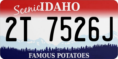 ID license plate 2T7526J