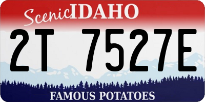 ID license plate 2T7527E