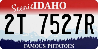 ID license plate 2T7527R
